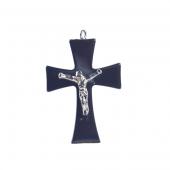 Hematite  Greek Cross Pendant 27X38mm Silver Jesus